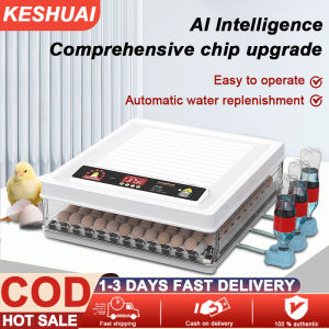 [COD]Fully Automatic Egg Incubator 130 Egg Incubator Intelligent Digital Hatcher Brooder with Temperature Control and Auto Turning for Hatching Chicken Duck Goose Quail Birds/Incubators for Farm