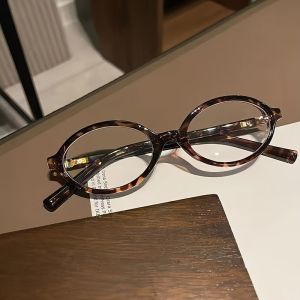 Y2K Oval Anti Blue Light Blocking Glasses Womens Clear Anti Radiation Filter Glasses Anti Radiation Eyeglass