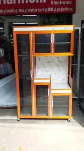 RAK SAYUR ALUMUNIUM RODA KACA RIBEN RAK PIRING ALUMUNIUM RODA KACA RIBEN LEMARI SAYUR ALUMUNIUM RODA KACA RIBEN FREE ONGKIR SERANG KOTA