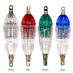 Underwater Fish Attracting Light LED Squid Lure Bait Lamp Button Battery