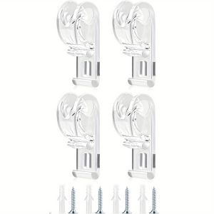 4/8Pcs Curtain Fixing Hooks Roller Blinds Clear P Clips Beads Chain Guide Hooks Window Blind Loop Home Decor Supplies