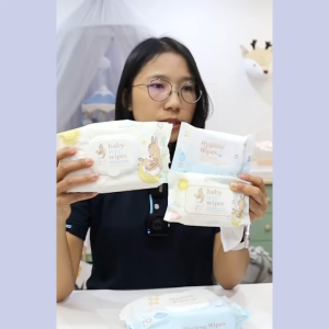 Bebe Roo ทิชชู่เปียก ผ้าเช็ดทำความสะอาดน้ำแร่ 99.9%