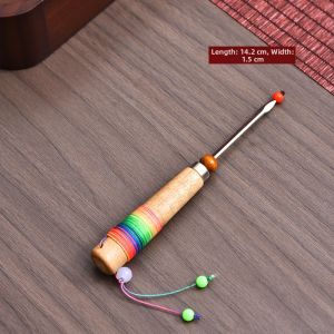 TILAIEN | Colorful Rope Wooden Handle Tea Pin Puer Tea Breaker Accessory