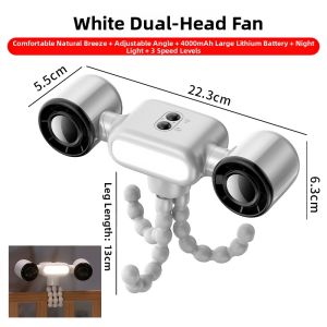 NIOYE | Baby Stroller Cooling Portable Dual-head Fan
