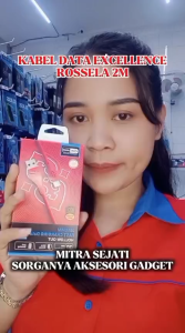 EXCELLENCE Kabel Data Excellence Rosella 2M Lightning/Micro/Type-C 30W Fast Charging Original Berkualitas Tinggi