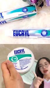 Bột Trắng Răng Hương Bạc Hà EUCRYL TOOTH POWDER FRESHMINT 50G - Làm Sạch Các Mảng Bám Chăm Sóc Men Răng Hỗ Trợ Làm Đẹp Răng Trắng Răng Hiệu Quả Cải Thiện Mùi Hơi Thở Răng Trắng Sáng Chắc Khỏe Hơi Thở Thơm Mát Được Tin Dùng Rộng Rãi Tại Anh | Moska