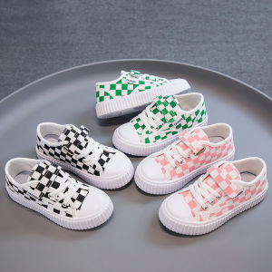 Sepatu Sneakers Anak Perempuan / Laki-Laki LS30524 Motif Kotak2 Fashion Import