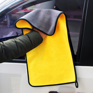 【COD】Thickened Microfiber Wash Towel for Car Cleaning Reusable Dual-Sided Plush Drying Cloth Hemming Car Care Cloth