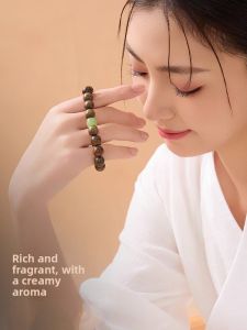FUJINJIA | Natural Green Sandalwood Beads