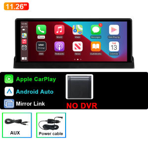 JMCQ 11.26" 4K Dash Cam Rearview mirror camera Wifi wireless Carplay & Android Auto Dual Lens Car DVR Video Recorder GPS AUX BT
