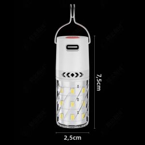 Đèn LED Mini Cầm Tay Đèn Lồng Cắm Trại Có Thể Sạc Lại USB Đèn Khẩn Cấp Treo Ngoài Trời Đèn Lều Để Đi Bộ Câu Cá Bão