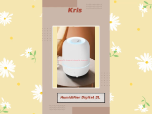 Kris 3L Humidifier Digital White Alat Pembersih Penjernih Udara Warna Putih Humi Difer Krisbow 3Liter