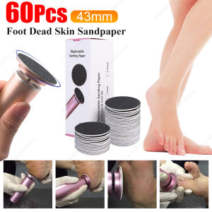 60pcs 43mm Foot Dead Skin SandpaperFor Electric Nail File Cuticle Callus Replaceable Sanding Paper Professional Pedicure