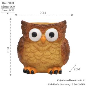 FENGHONGTAO | Chậu Trồng Cây Mọng Nước Hình Động Vật Dễ Thương bằng Resin