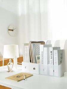 Desk Organizer Bookend For File Storage Plastic