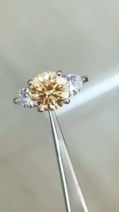 3ct D Màu Moissanite Nhẫn 9mm Cổ Điển 4 Phổ Đa Phương Tiện Bộ S925 Bạc Nữ Cưới Ban Nhạc Mỹ Món Quà Trang Sức