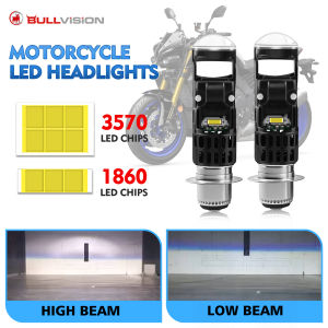 P15D H6M LED AC/DC 9-60V Motorcycle Mini Projector Headlight Bulbs 28W 2800LM 6500K High/Low Beam For Yamaha Raptor UTV ATVs