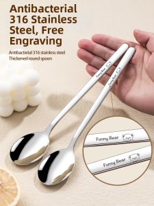 JIDI | Home Kitchen 316 Food Grade Stainless Steel Tablespoon Long Handle