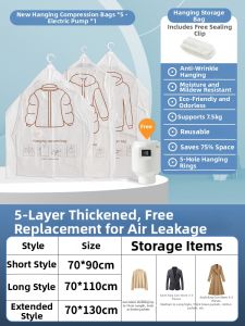 SIVASS | Dustproof Hanging Bag Transparent Vacuum Seal