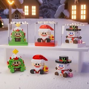 SRตัวต่อซานตาคลอสและตุ๊กตาหิมะของเล่นเสริมพัฒนาการ เหมาะสำหรับเทศกาลคริสต์มาสW1401