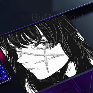Black White Mouse Pad Anime Girl Small Mousepad Office Table Mat Gaming Anti-slip Rubber Mat Laptop Keyboard Pads PC Accessories