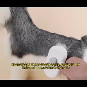 Pet Comb Dog Cat Hair Comb brush Pet Grooming Shedding comb Brush for Pet Self Cleaning Grooming Tool