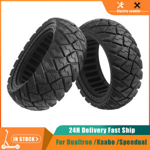 90/65-6.5 Off-road Solid Tire for Dualtron /Kaabo /Speedual Electric Scooter All Terrain Thickened Wear-resistant Tubeless Tyre