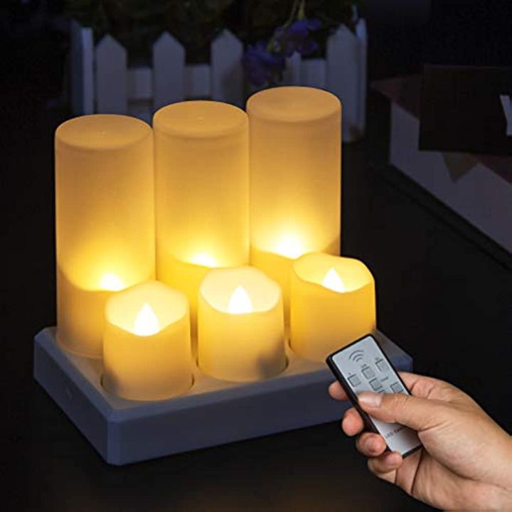 Rechargeable Flameless Candles Tea Lights LED Candles Warm White