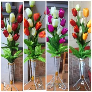 Bunga Tulip jumbo  set rangkaian  tulip artificial  untuk di sudut ruangan