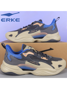 Hongxing Erke Mens Sports Jogging Shoes 2024 Spring New Arrival Casual Retro Easy Matching Lightweight Mesh Surface Breathable