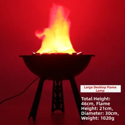 Halloween Flame Bowl Fake Fire Lamp Decoration Electronic Ghost House Arrangement Campfire Escape Fake Fire Festival Supplies