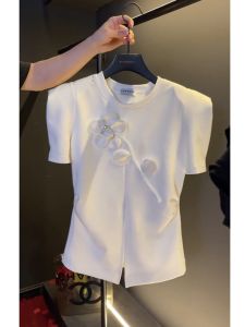 Elegant Unique Design Summer Slim-fit Slit Tee