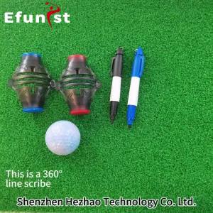 Mẫu Kẻ Vạch Bóng Golf 360 Độ Với 2 Bút Đánh Dấu Công Cụ Kẻ Vạch Căn Chỉnh Để Tập Luyện Chơi Gôn