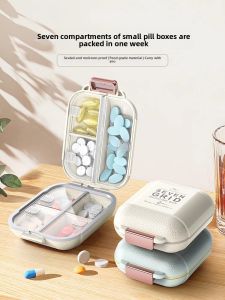 MONLEYTA | Portable Large Capacity Sealed Medicine Box Daily Seven-Day Split Storage Personal Carry-On Drug Container Travel Organizer