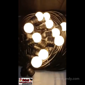 KOMPLIT WARNA KOMPLIT 50M Kabel Fitting Gantung 50METER 50Lampu LED CAFE 50M LAMPU TAMAN Outdoor E27