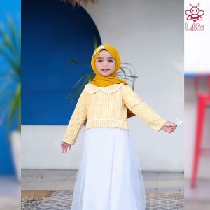 Sharena Dress By Lilbi - Dress Muslim Anak Perempuan 3 Tahun - Gamis Anak Terbaru - Dress Cantik Anak