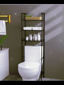 Elegant Adjustable 3-Tier Over-the-Toilet Bathroom Storage Rack Matte Finish New