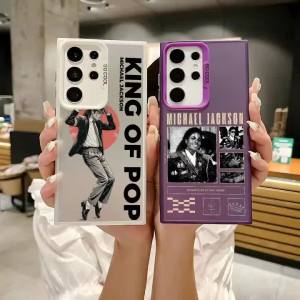 Music Rapper M-Michael Jackson Phone Case For Samsung Galaxy S25 S24 S23 S22 S21 Ultra Plus Laser Hard Colorful Matte Shockproof