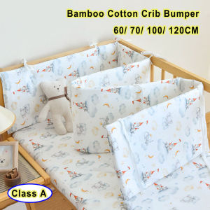 1PC Bamboo Cotton Baby Bed Bumper Cushion Crib Protector Anti-collision Cradle Surround Rail Fence