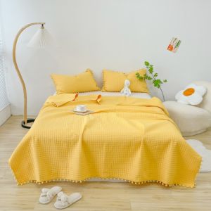 Ball Lace Washed Summer Quilt Cool Feeling Air Conditioning Comforters Quilts Bedspread (Without Pillowcases)