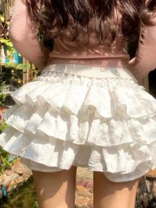 Elastic High Waisted Pleated Puffy Skirt Elastic High Waist Pleated Pettiskirt for Women