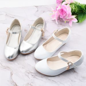 รองเท้าส้นสูงเด็กผู้หญิงรองเท้าเวทีสีเงินแสดงโฮสต์ร้องเพลงนักร้องแสดงรองเท้า ฤดูใบไม้ร่วง เด็กมาใหม่ < Ne1> รองเท้า