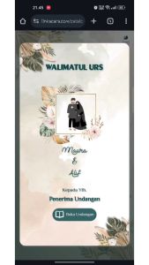 Undangan Pernikahan Digital Syari Tema 010-017