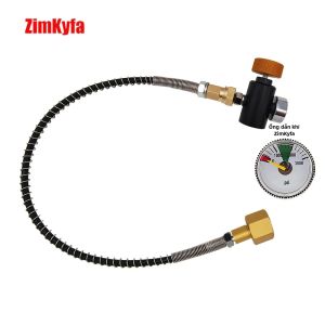 Bộ Chuyển Đổi Ống Nối Bình Khí Soda Cho Hệ Thống Sodastream Dùng Để Nạp Và Làm Đầy Khí CO2 Từ Bình Chứa Khí CO2 Lớn W21.8-14 Với Ống Dẫn 50CM