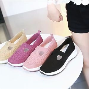 Avovi Women Slip-on Shoes Casual Versatile Breathable Non-slip Soft Sole Plus Size Shoe