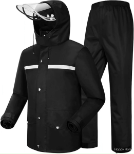 High-Quality Raincoat Set Motorcycle Rider Upgraded Waterproof Thick Jacket And Pants Split Set Raincoat With Reflector Rainsuit Raincoat Rain Coat