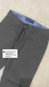 BAPIN Celana Chino Reguler Fit - Celana Chino Non Strech Pria Light Grey