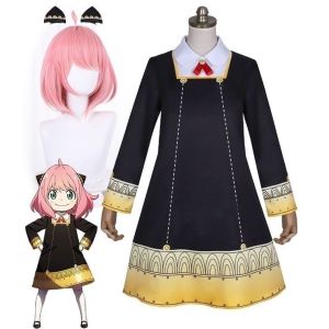 2022 SPY×FAMILY Anya Forger cosplay costume Dress anyas wig Thorn Princess Girls Clothing stage costumes Eden Academy