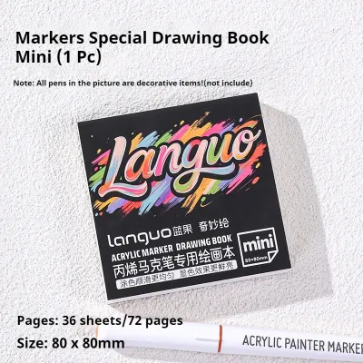 LANGUO 16K/32K/Mini Marker Pad 36 Sheets Sketchbook Sketch Drawing Notepad Painting Books for Hand-Painting Book Art Supplies