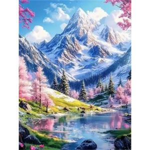 Scenic Mountain River Landscape Artwork Jigsaw Puzzle 500/1000/1200/2000PCS Stress Relief Puzzle Wall Art Decor Gift